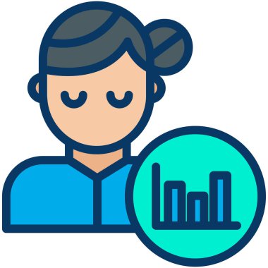 Basit iş grafik simgesi, vektör illüstrasyonu