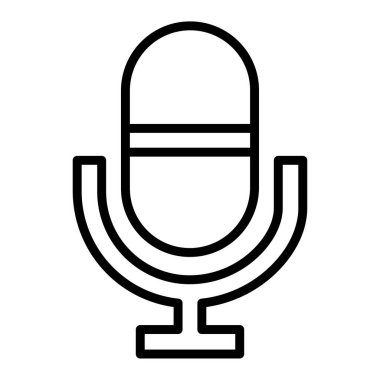 mikrofon simgesi, vektör illüstrasyonu