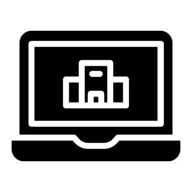 dizüstü bilgisayar simgesi, vektör illüstrasyonu