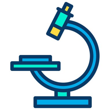 Bilim mikroskobu. vektör illüstrasyonu