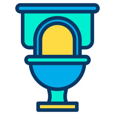 Tuvalet. Web simgesi basit illüstrasyon