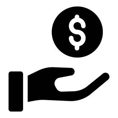 Para için. Web simgesi basit illüstrasyon