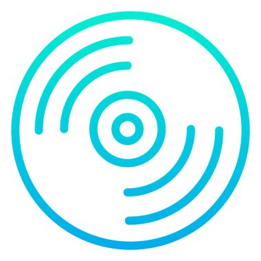 Beyaz arkaplanda vinil disk basit vektör simgesi