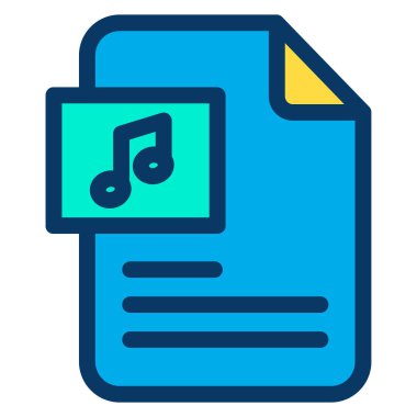 Müzik. Web simgesi basit illüstrasyon