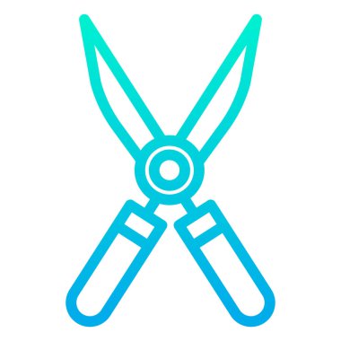 Makas. Web simgesi basit illüstrasyon