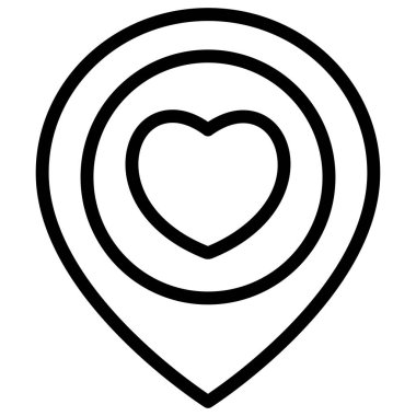 konum pin web simgesi basit illüstrasyon