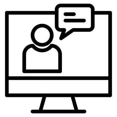 Sohbet kavramı basit sanat vektörü illüstrasyonu 