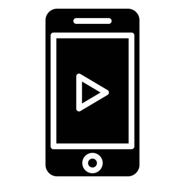 Beyazda izole edilmiş minimalist vektör simgesini çal 