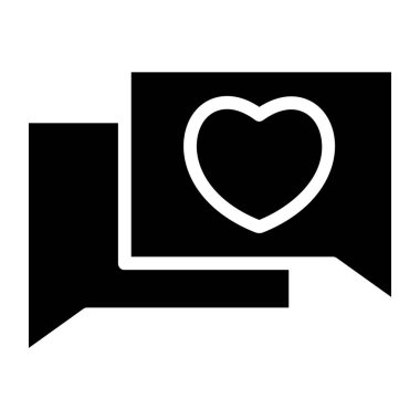 Konuş. Web simgesi basit illüstrasyon