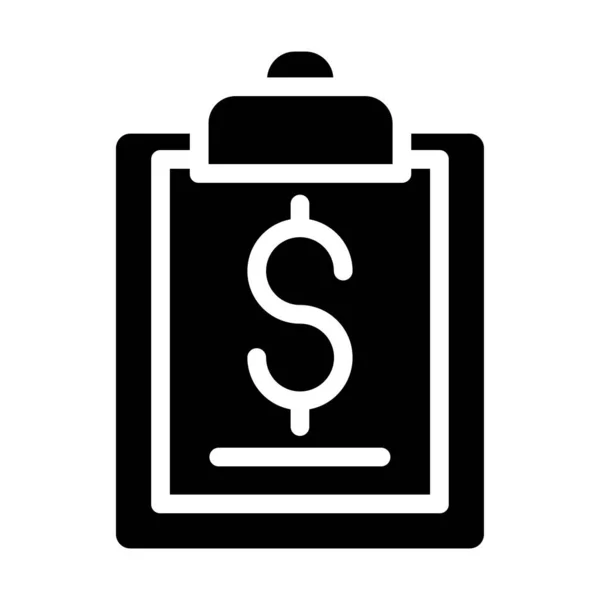 Portapapeles Con Icono Símbolo Dólar Ilustración Vectores — Vector de stock