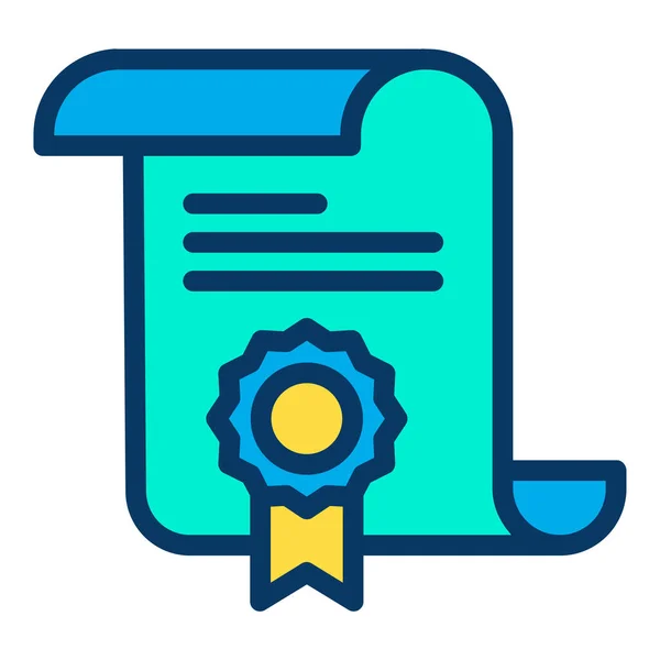 Certificado Icono Web Ilustración Simple — Archivo Imágenes Vectoriales