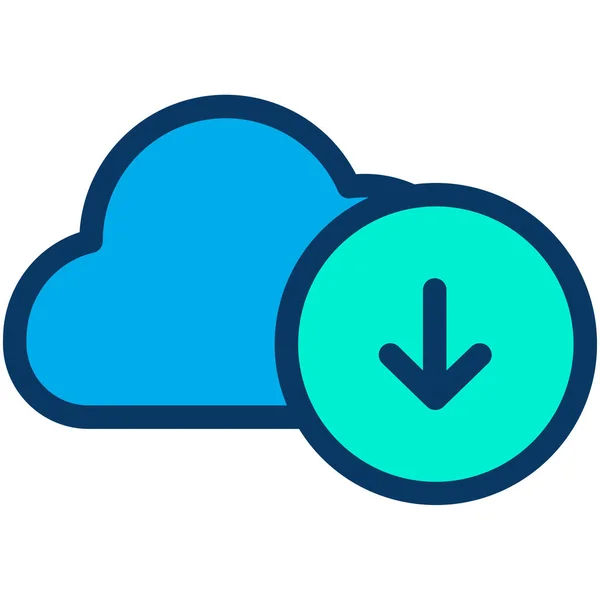 Cloud Computing Web Icon — Stock Vector