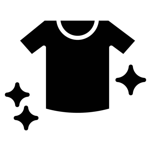 Shirt Ikone Schwarz Und Weiß — Stockvektor