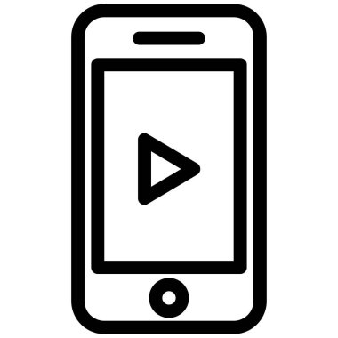 Beyazda izole edilmiş minimalist vektör simgesini çal 