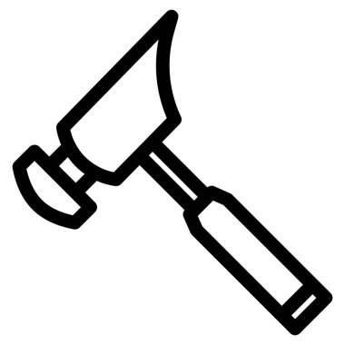 Beyaz arkaplanda basit çekiç vektör resimleme