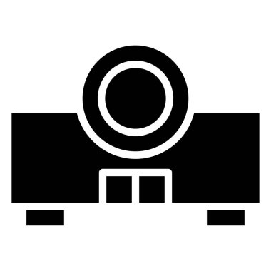 Projektör minimalist vektör simgesi beyaz üzerinde izole 