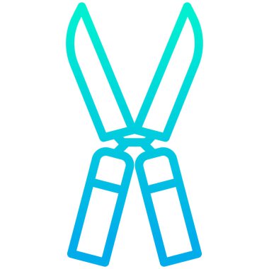 Makas. Web simgesi basit illüstrasyon