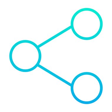 Beyaz üzerinde izole edilmiş simge, minimal vektör simgesi paylaş