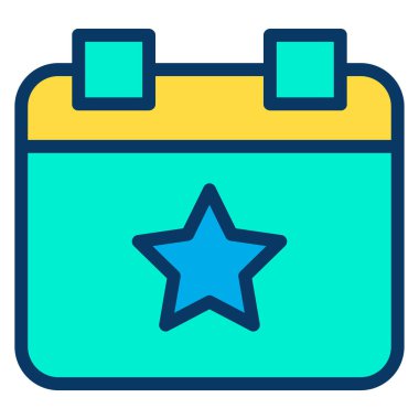 Beyaz arkaplan üzerindeki basit takvim vektör resimlemesi