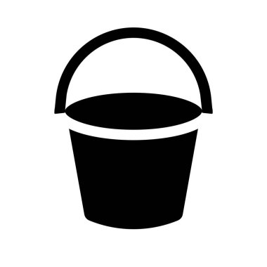 Kova ikonu. Web için basit esrar vektör simgeleri temizleme gösterimi