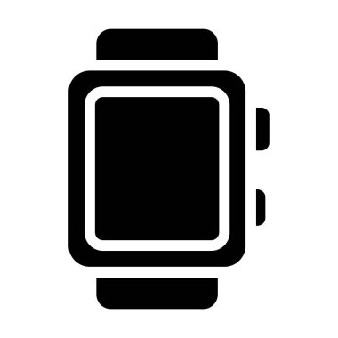Basit Smartwatch simgesi, vektör illüstrasyonu