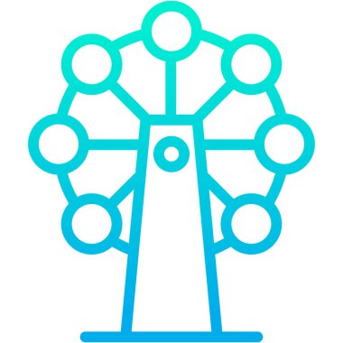 Bilim ve teknoloji çizgi vektör simgesi.