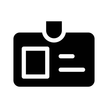 Kimlik kartı simgesi, vektör illüstrasyonu