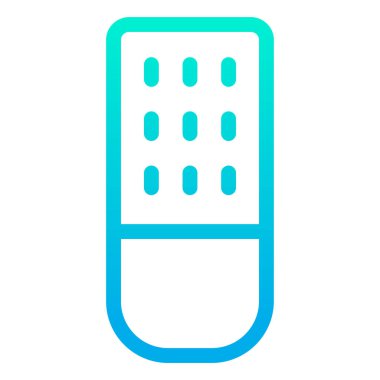 TV uzak basit vektör simgesi beyaz arkaplan