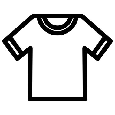 Gömlek, beyaz arkaplanda basit vektör simgesi