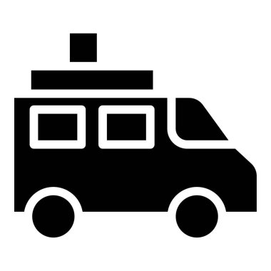 Minibüs Web simgesi basit tasarım