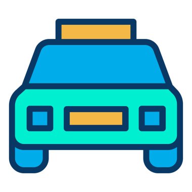 Taksi otomobilinin vektör illüstrasyonu