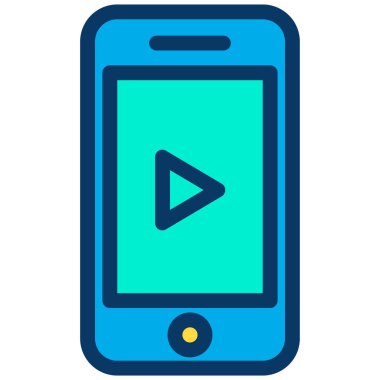 Beyazda izole edilmiş minimalist vektör simgesini çal 