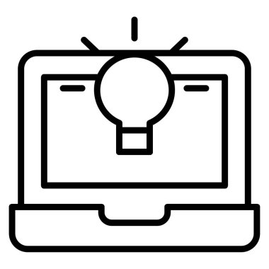 dizüstü bilgisayar simgesi, vektör illüstrasyonu