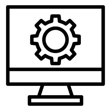 Ayarlar. Web simgesi basit illüstrasyon