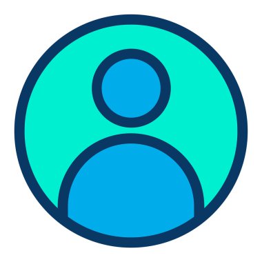 Basit UI profili simgesi, vektör illüstrasyonu