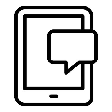 Tablet basit simgesi, vektör çizim