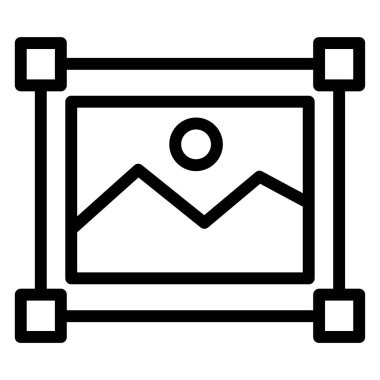 Fotoğraf. Web simgesi vektör illüstrasyonu