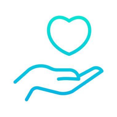 Kalp ikonu vektör illüstrasyonu