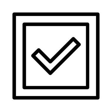 İşaretleme simgesi vektör illüstrasyonunu kontrol et