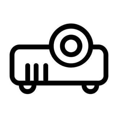 Projektör minimalist vektör simgesi beyaz üzerinde izole 