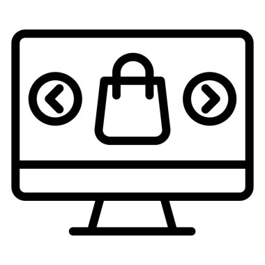 Alışveriş web simgesi, vektör illüstrasyonu