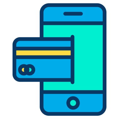 Mobil bankacılık, beyaz arkaplanda basit vektör simgesi