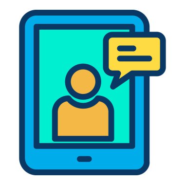 Sohbet kavramı basit sanat vektörü illüstrasyonu 