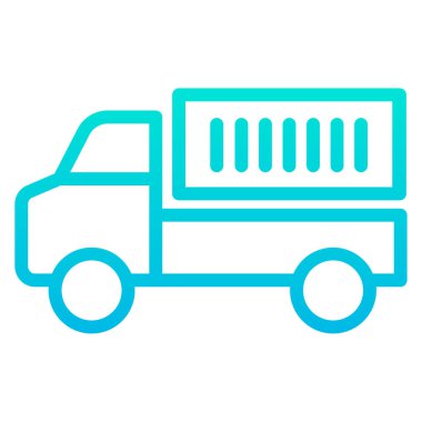 Kamyon. Web simgesi basit illüstrasyon