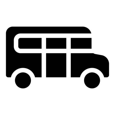 Otobüs. Web simgesi basit tasarım