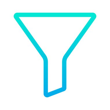 Basit filtre simgesi, vektör illüstrasyonu