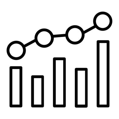 Basit iş grafik simgesi, vektör illüstrasyonu