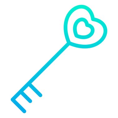 Basit anahtar konsept simgesi, vektör illüstrasyonu