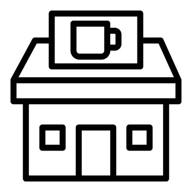 Dükkan. Web simgesi basit illüstrasyon