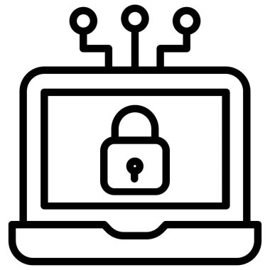 dizüstü bilgisayar simgesi, vektör illüstrasyonu